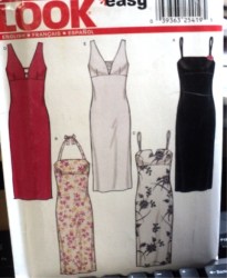 6146 EZ NEW LOOK  EMPIRE STRAPPY/ SLEEVELESS /HALTER SLIM DRESSES PATTERN  6-16